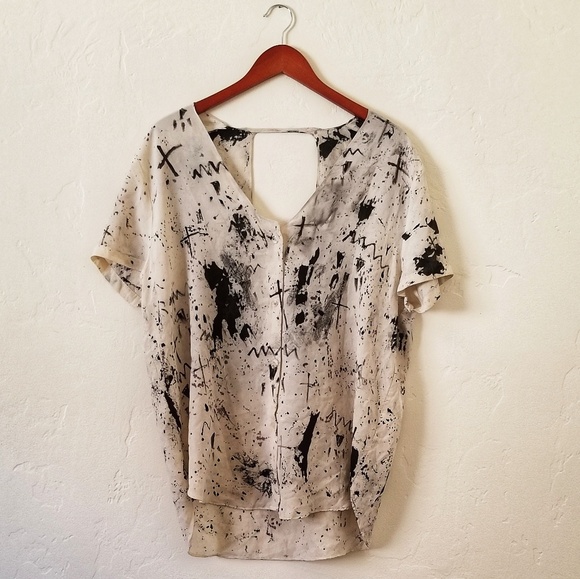 Reformation Tops - Reformation Splatter Print Blouse
